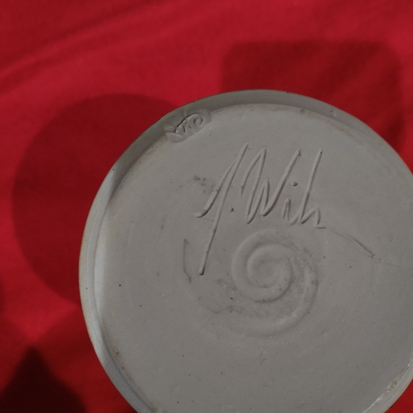 Pottery Coffee Mug Stamped w/ Signature - Picture 3 of 5